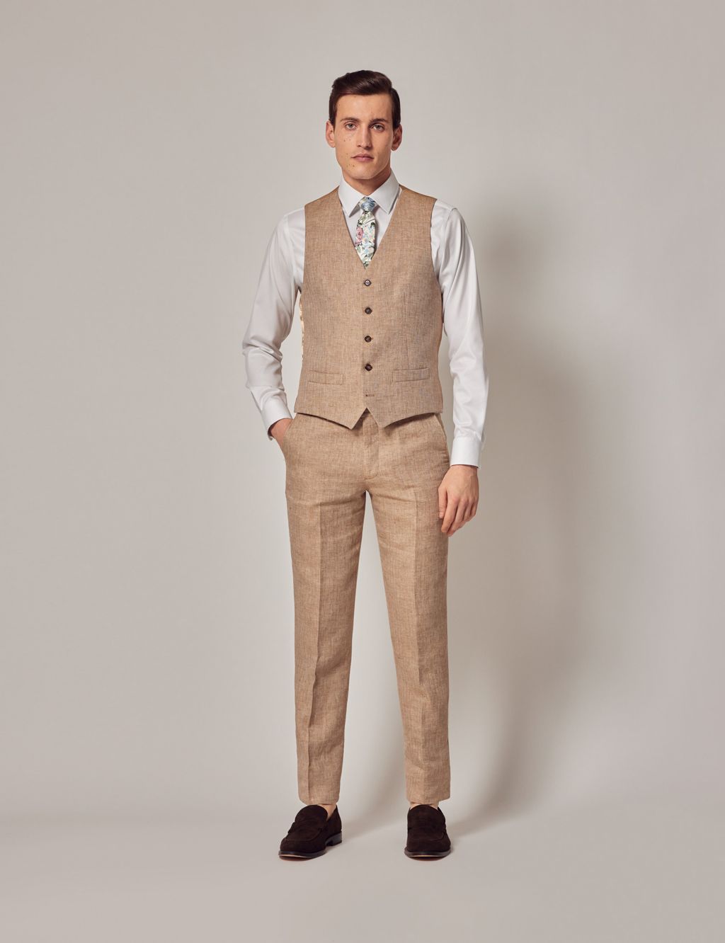 Tailored Fit Pure Linen Suit Jacket 7 of 9