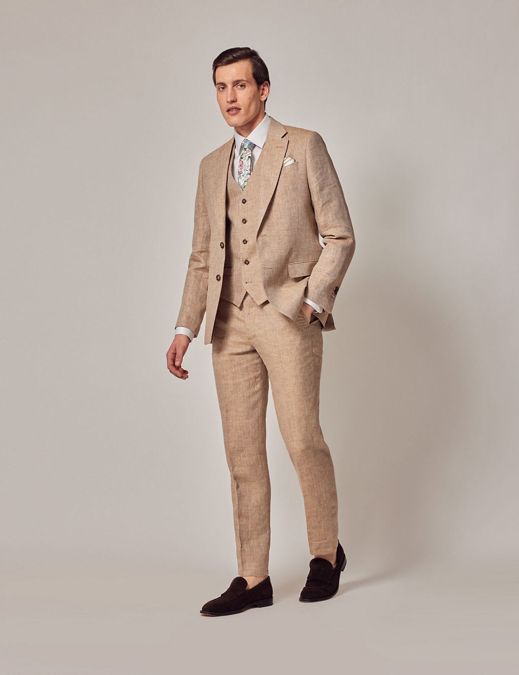 Tailored Fit Pure Linen Suit Jacket 8 of 9