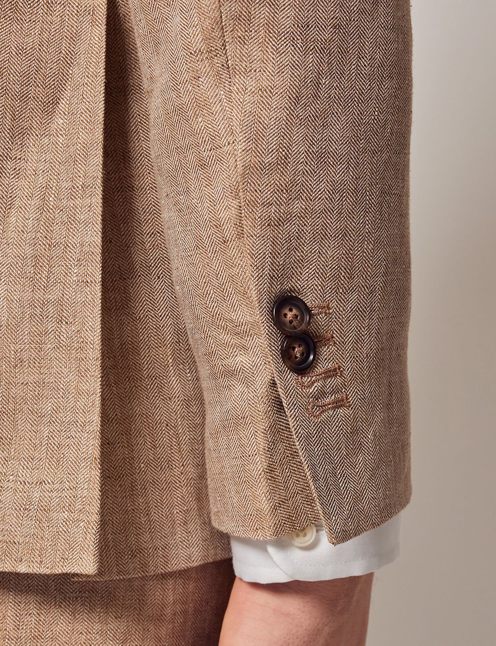 Tailored Fit Pure Linen Suit Jacket 6 of 9