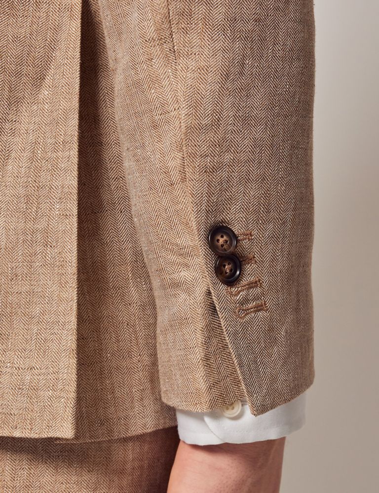 Tailored Fit Pure Linen Suit Jacket 8 of 9