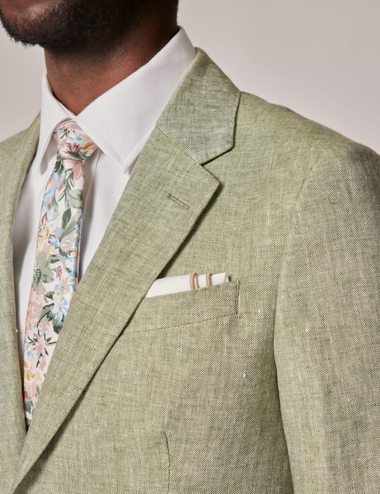 Hawes & Curtis Double Breasted Linen Suit Jacket