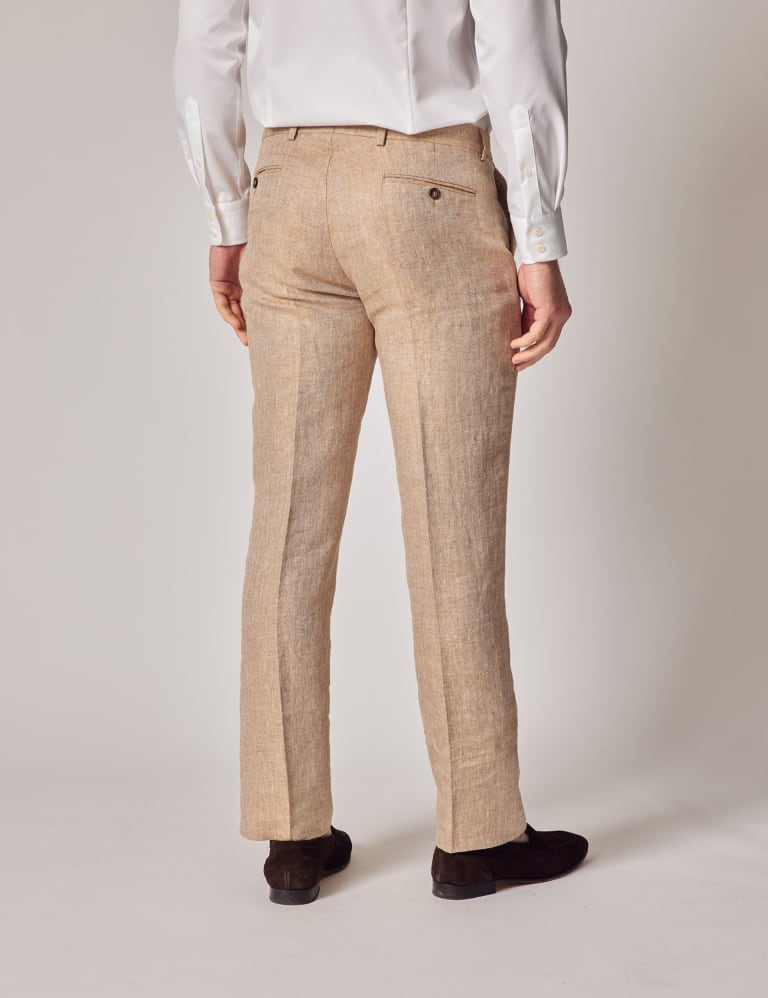 Men's Brown Tweed Slim Suit Pants - 1913 Collection