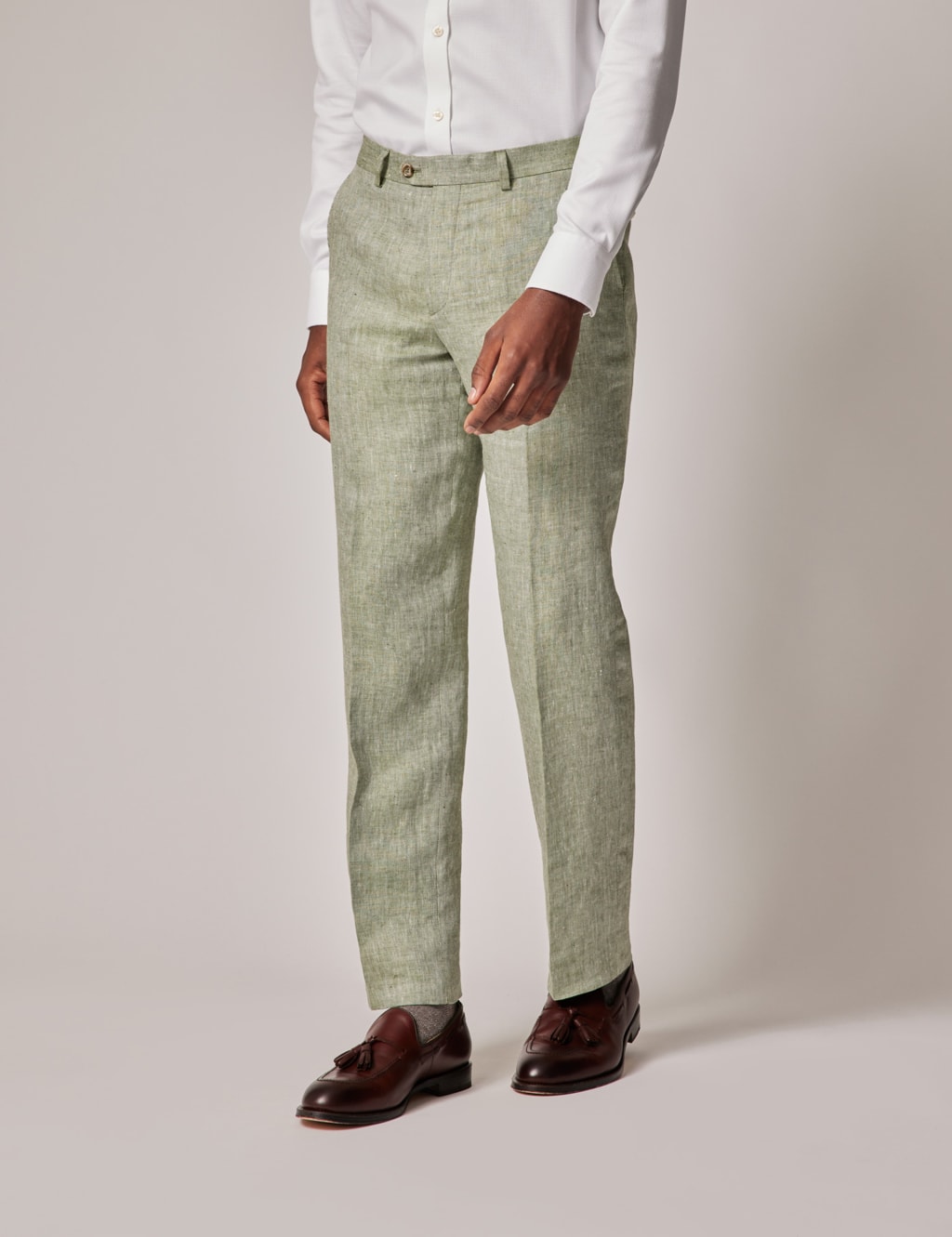 Linen Suit Trousers - Stone