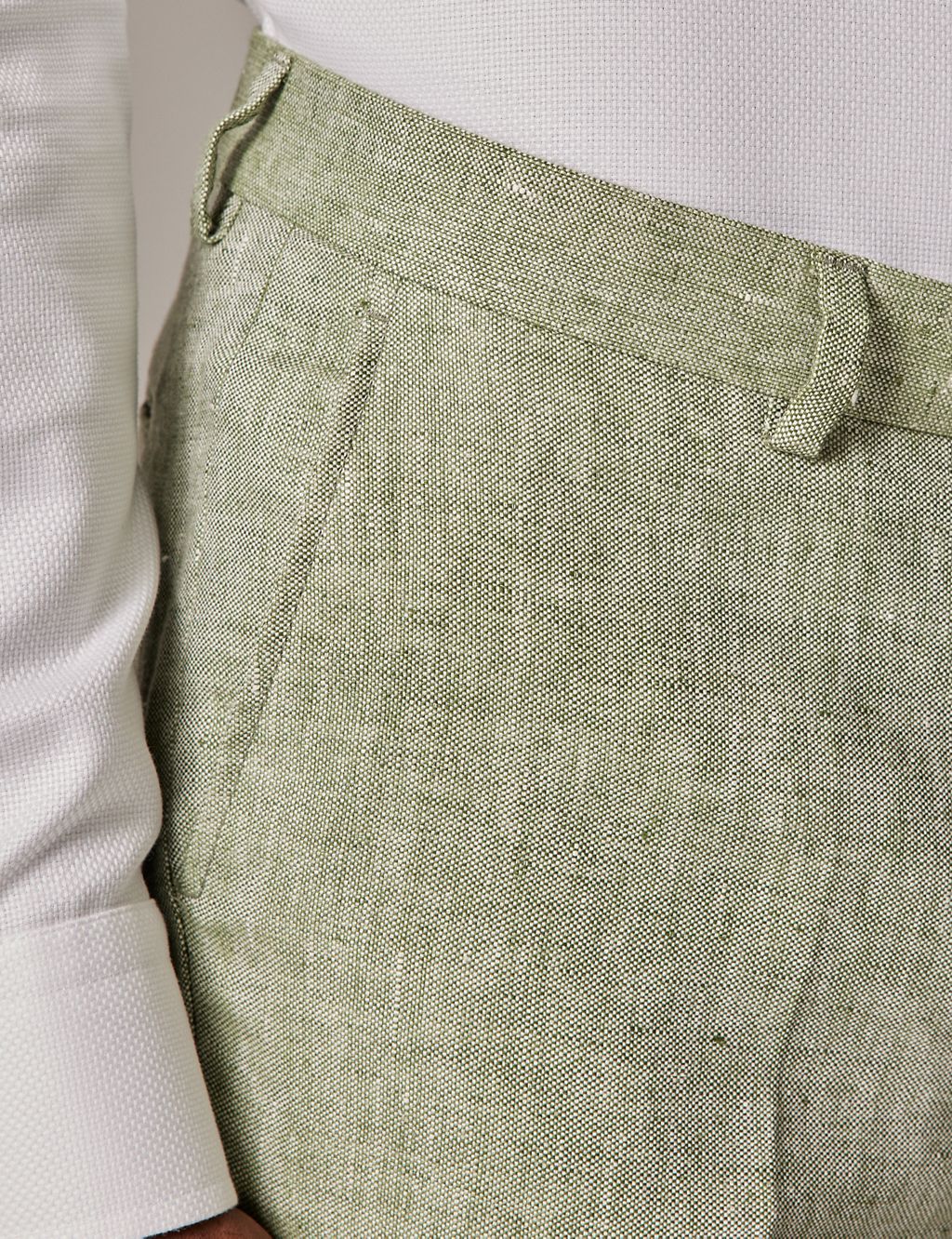 Tailored Fit Pure Linen Suit Trousers 2 of 5