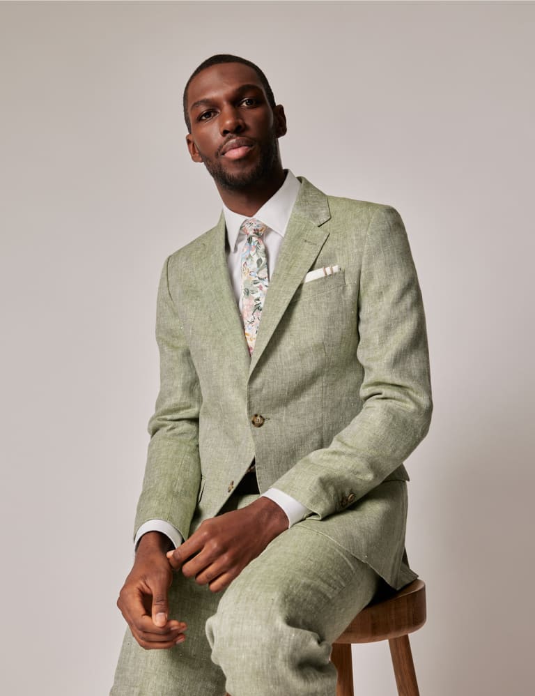Mens linen hotsell suit trousers
