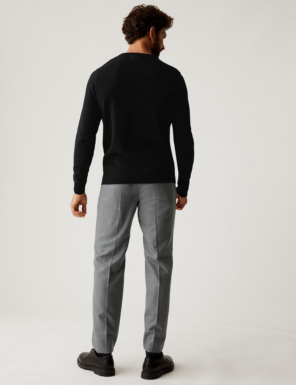 Tailored Fit Pure Wool Flannel Trousers 7 of 7