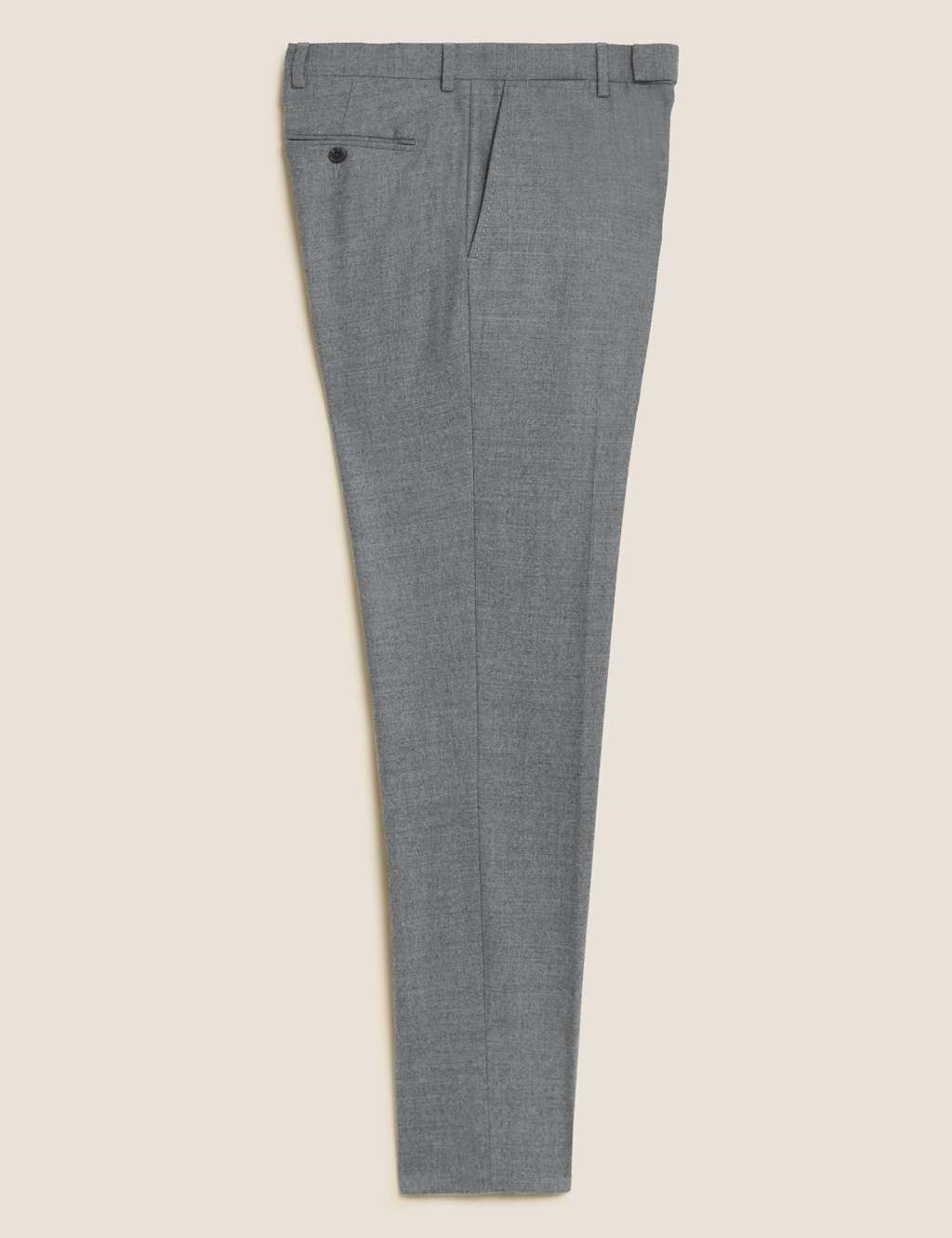 Tailored Fit Pure Wool Flannel Trousers 2 of 7