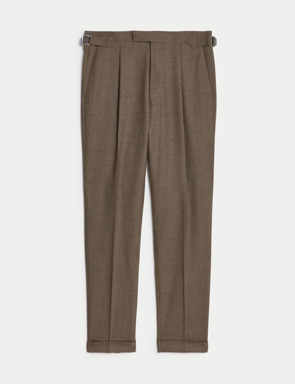 Tailored Fit Pure Wool Flannel Trousers 6 of 8
