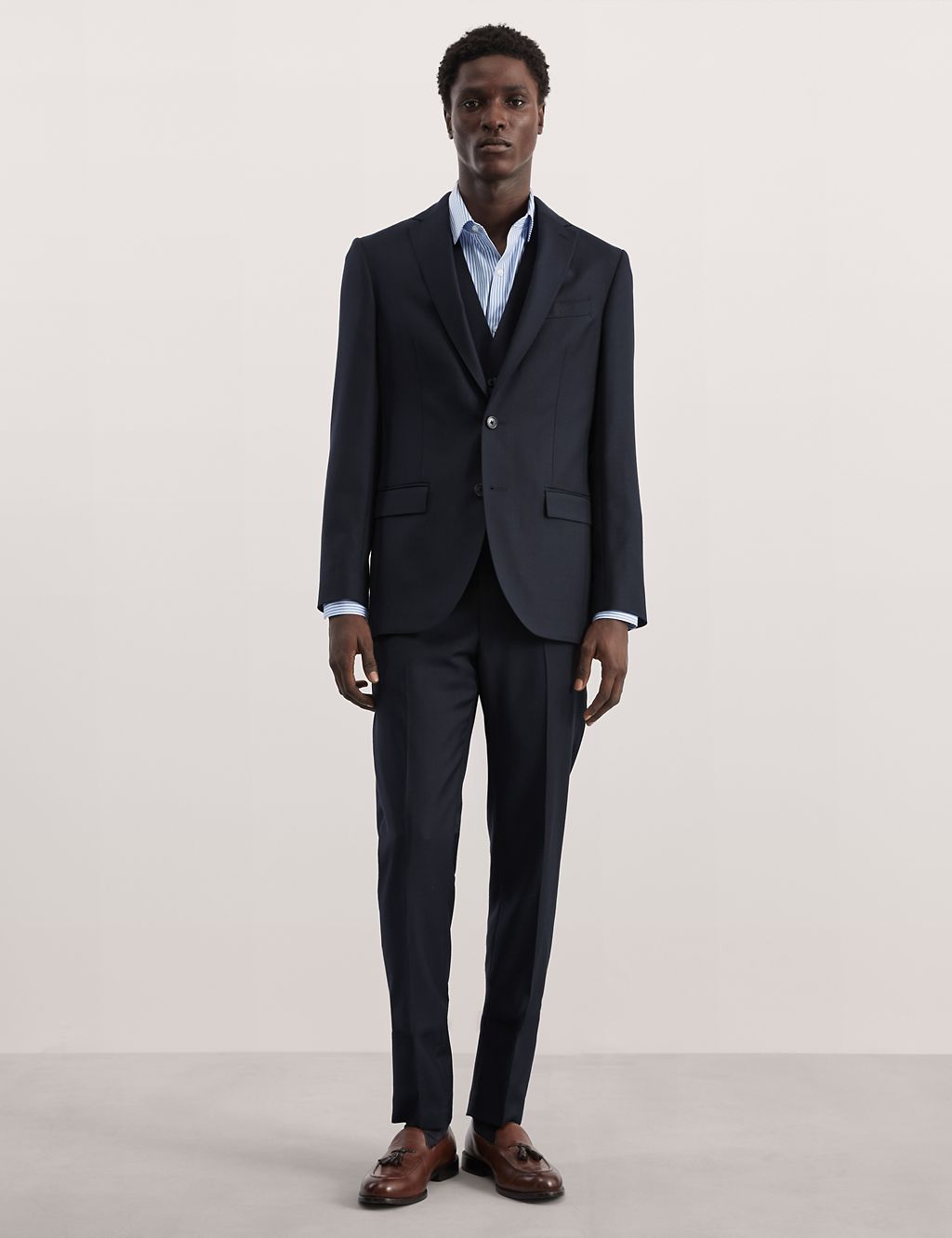 Tailored Fit Pure Wool Suit Jacket 8 of 10