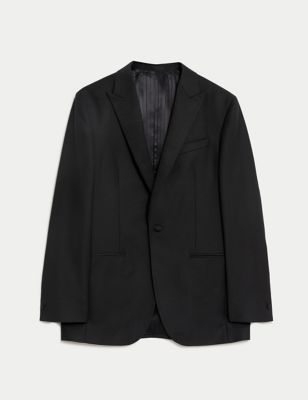 Tailored Fit Pure Wool Tuxedo Jacket Image 2 of 9