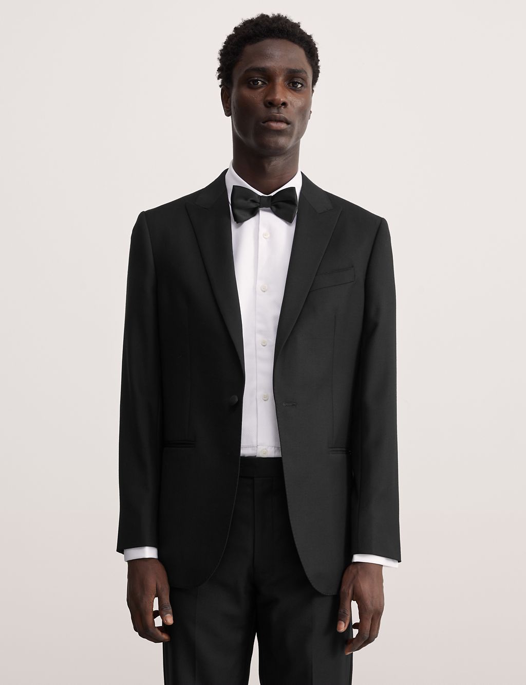 Tailored Fit Pure Wool Tuxedo Jacket 2 of 9