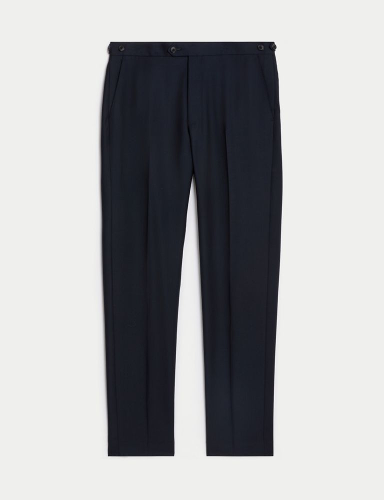 Tailored Fit Pure Wool Twill Suit Trousers 3 of 9
