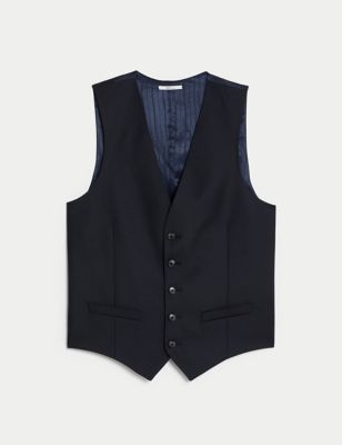 Tailored Fit Pure Wool Twill Waistcoat Image 2 of 9