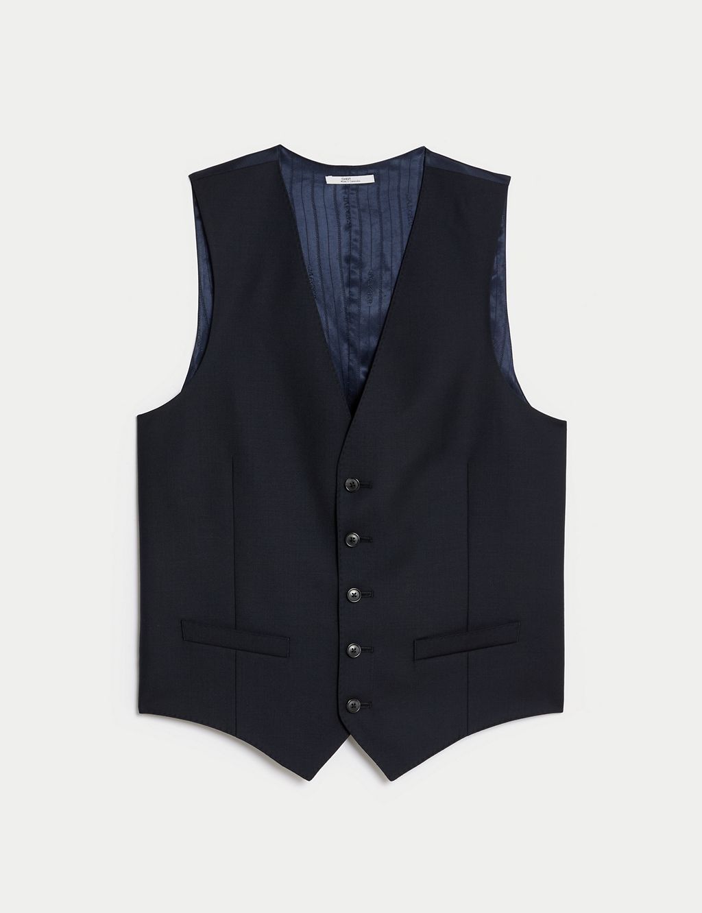 Tailored Fit Pure Wool Twill Waistcoat 1 of 9