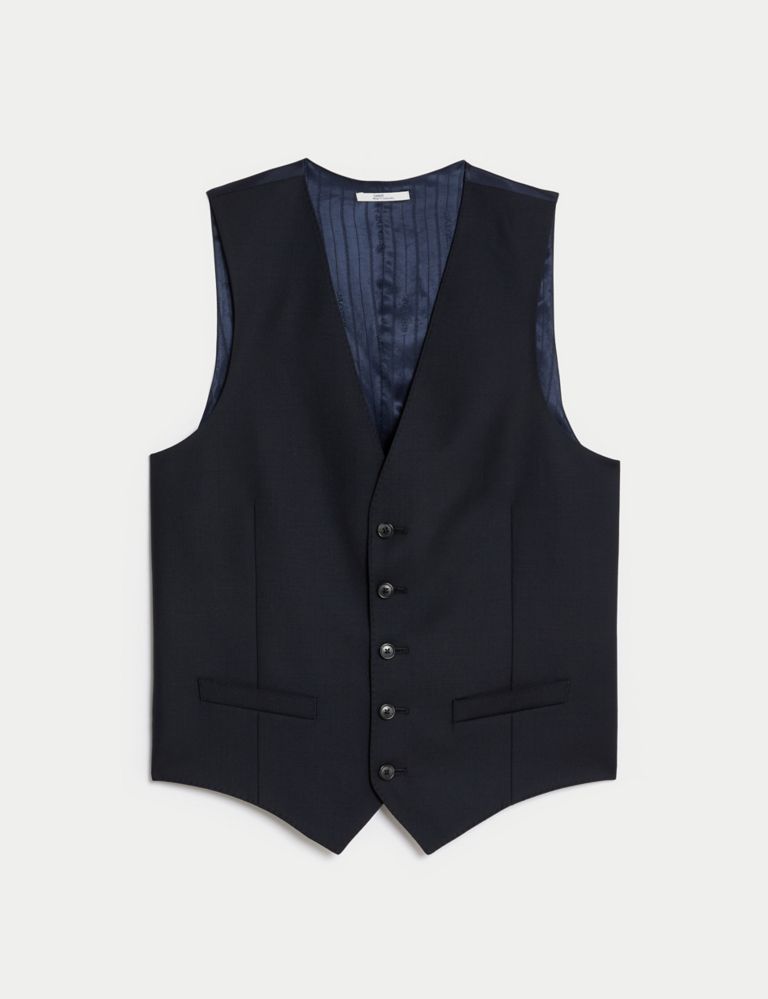 Tailored Fit Pure Wool Twill Waistcoat 3 of 9