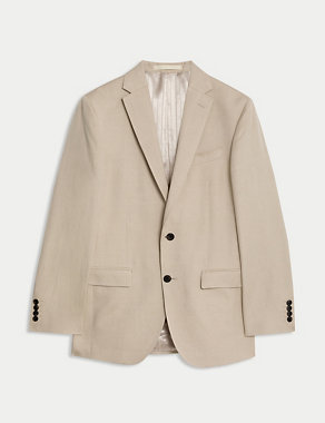 Tailored Fit Silk & Linen Blend Suit Jacket Image 2 of 10