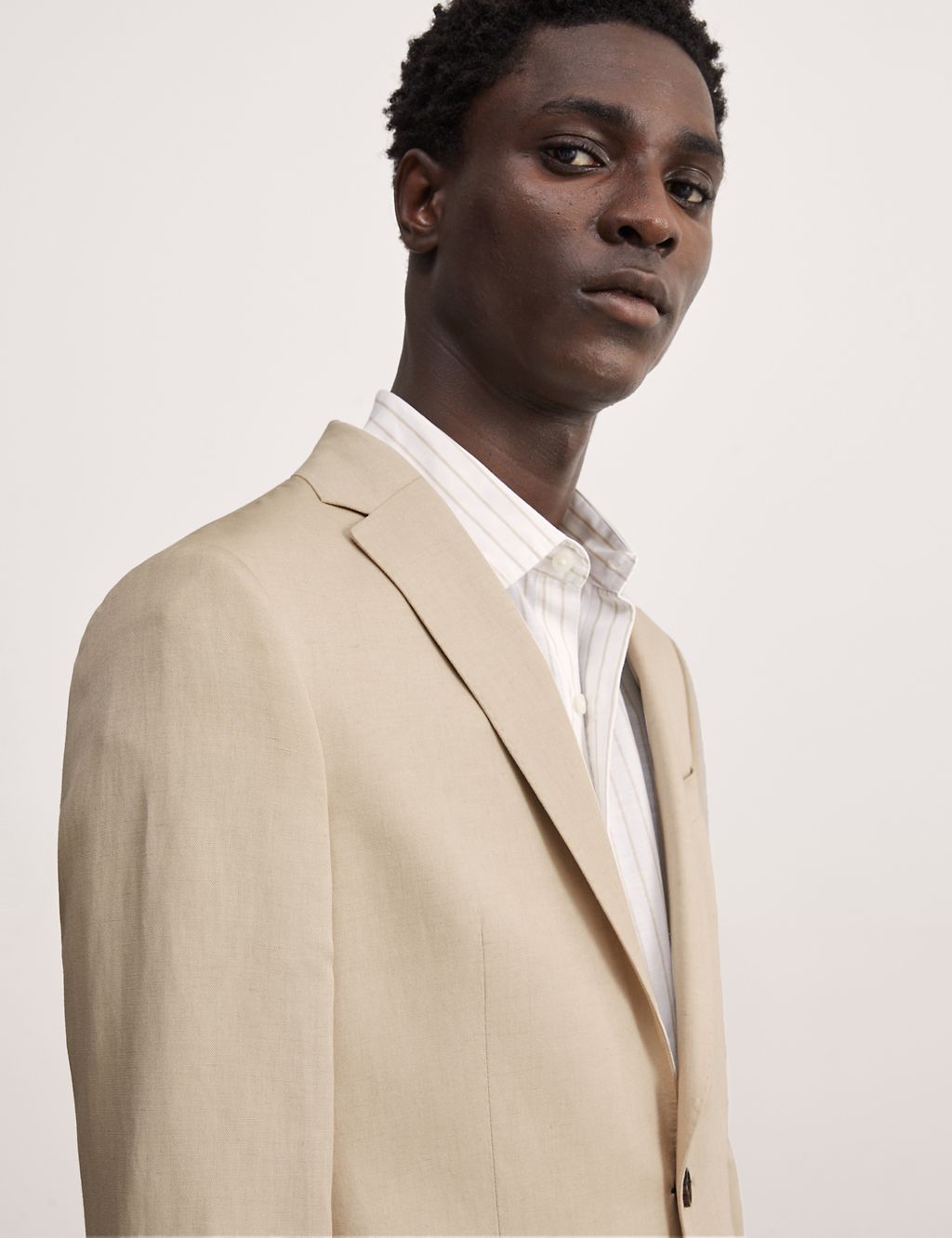 Tailored Fit Silk & Linen Blend Suit Jacket 5 of 10