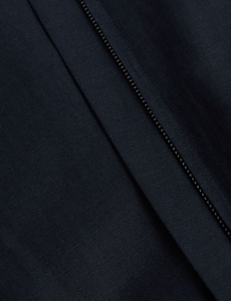 Tailored Fit Silk Linen Blend Harrington Jacket 7 of 8