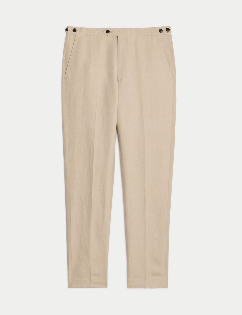 Tailored Fit Silk Linen Blend Trousers 1 of 9