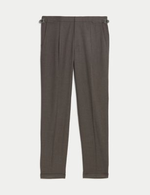 Tailored Fit Single Pleat Trousers Image 2 of 6