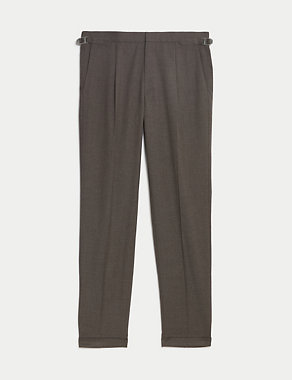 Tailored Fit Single Pleat Trousers Image 2 of 6