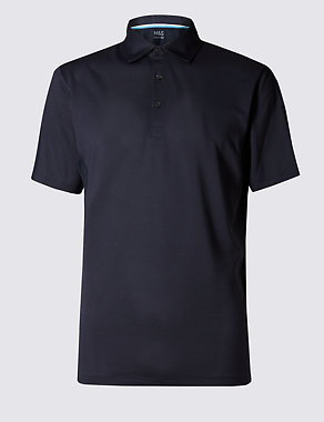 Tailored Fit Textured Polo Shirt Image 2 of 4