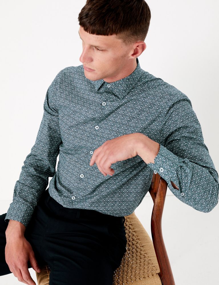 Tailored Fit William Morris Print Shirts 3 of 4