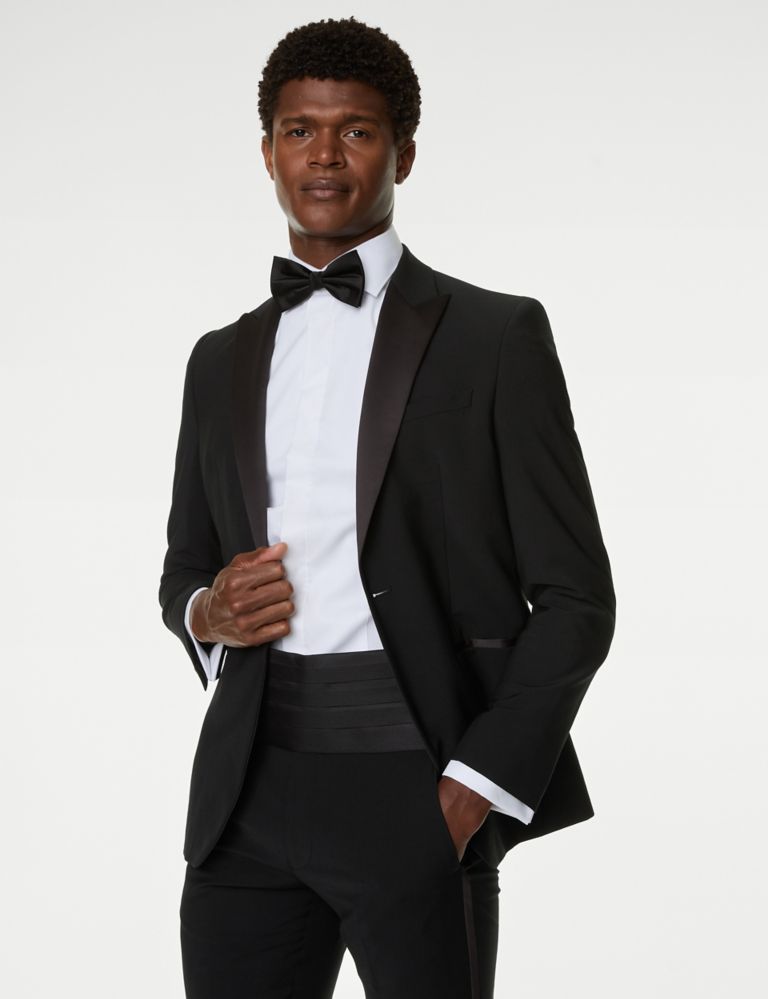Tailored Fit Wool Blend Tuxedo Jacket 1 of 8