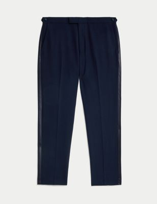 Tailored Fit Wool Blend Tuxedo Trousers Image 2 of 8
