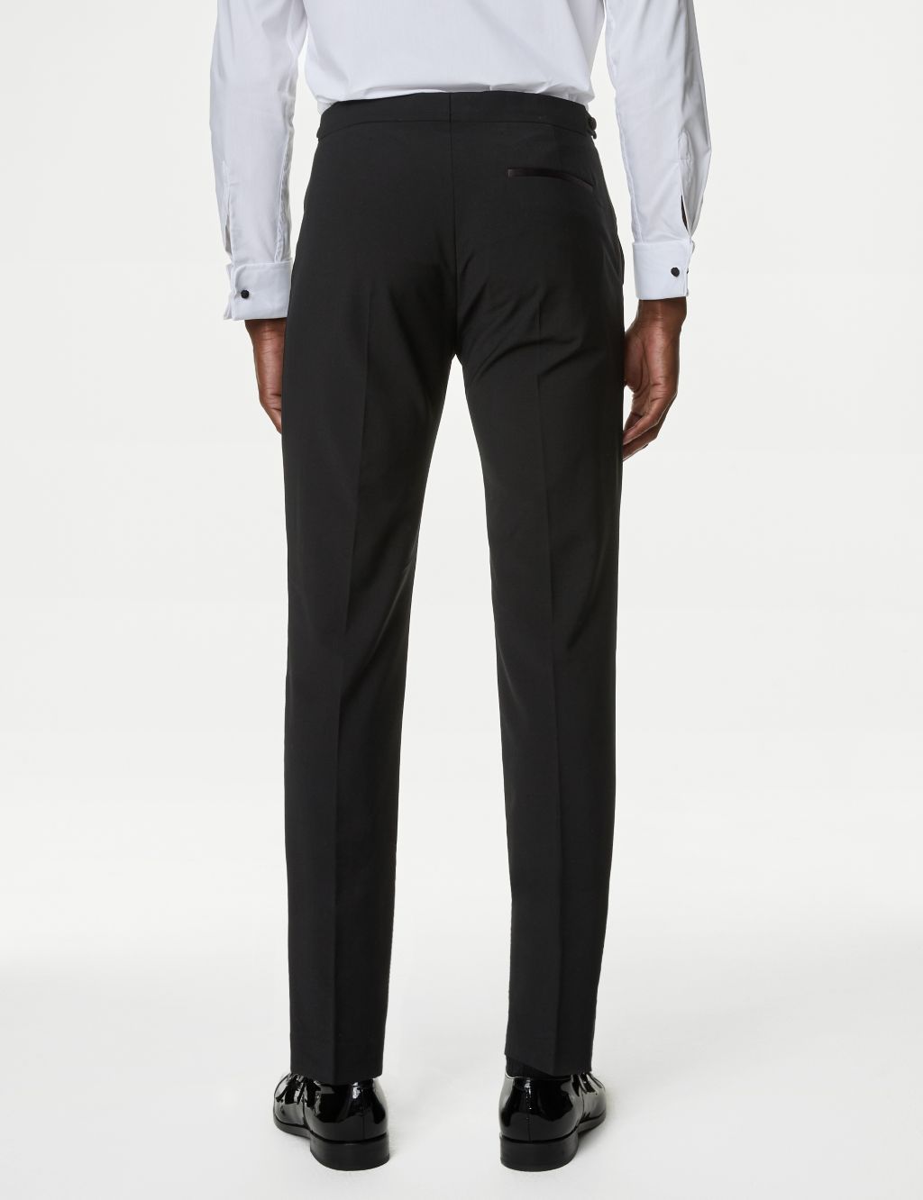 Tailored Fit Wool Blend Tuxedo Trousers 8 of 8