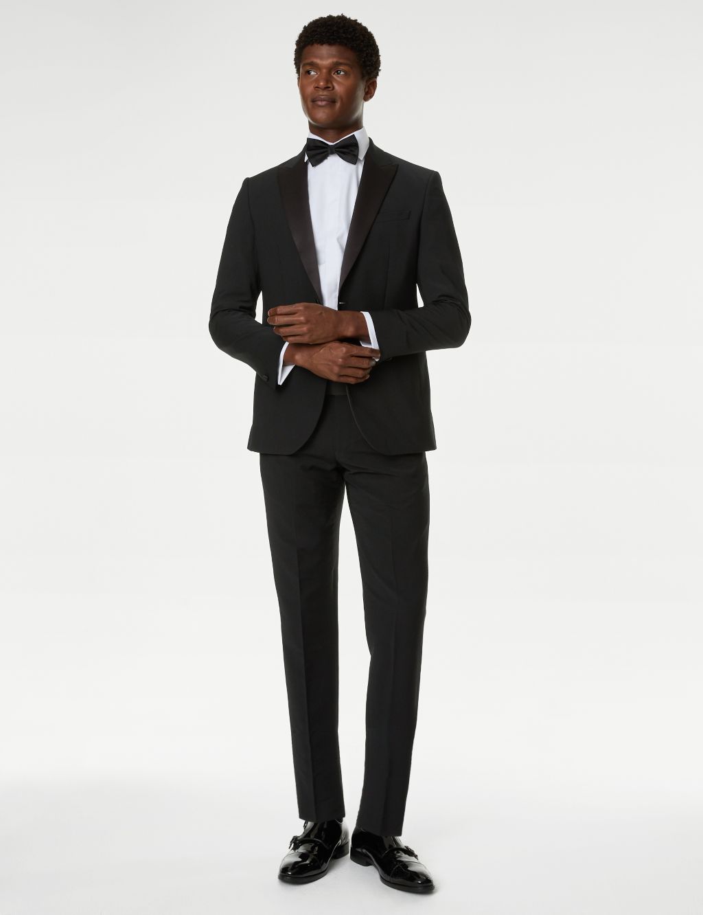 Tailored Fit Wool Blend Tuxedo Trousers 4 of 8