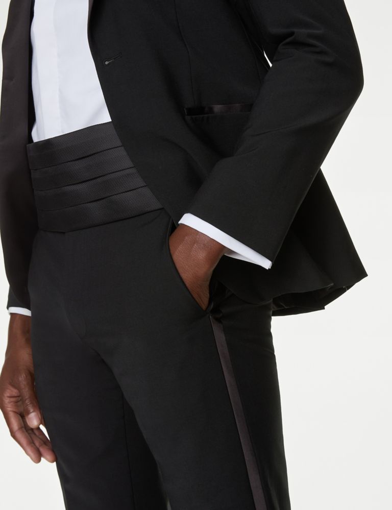 Tailored Fit Wool Blend Tuxedo Trousers 7 of 8