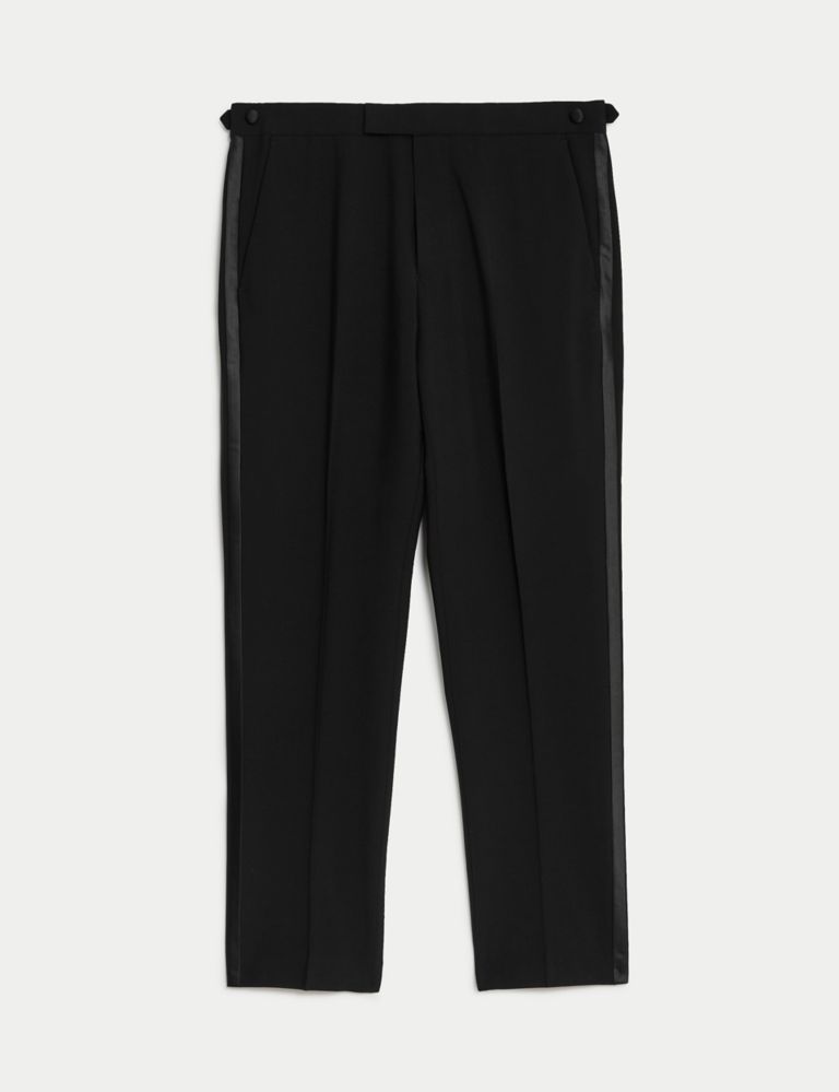 Tailored Fit Wool Blend Tuxedo Trousers 2 of 6