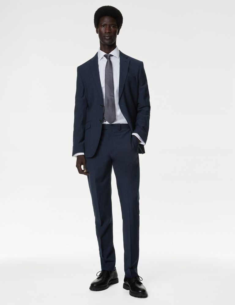 Tailored Fit Wool Rich Check Trousers | Autograph | M&S
