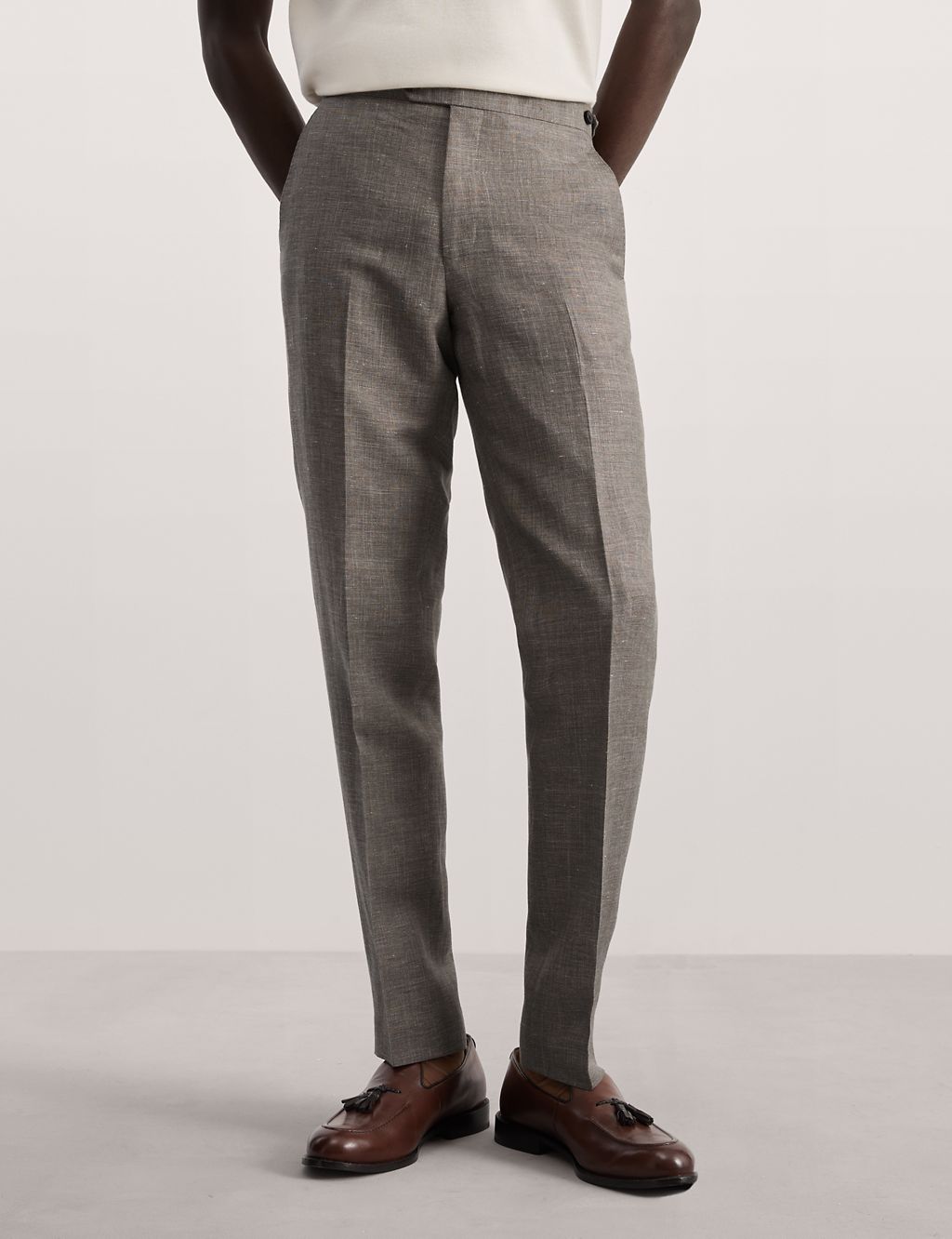 Tailored Fit Wool Rich Suit Trousers 2 of 8