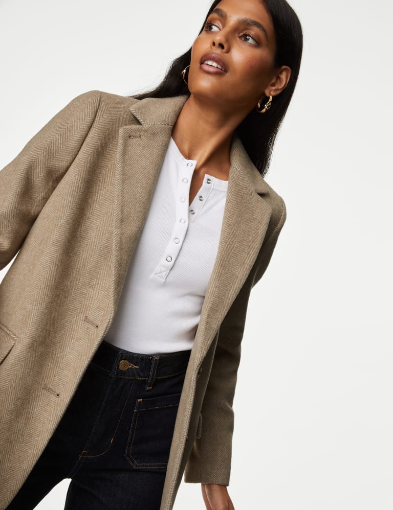 M&s sales herringbone coat