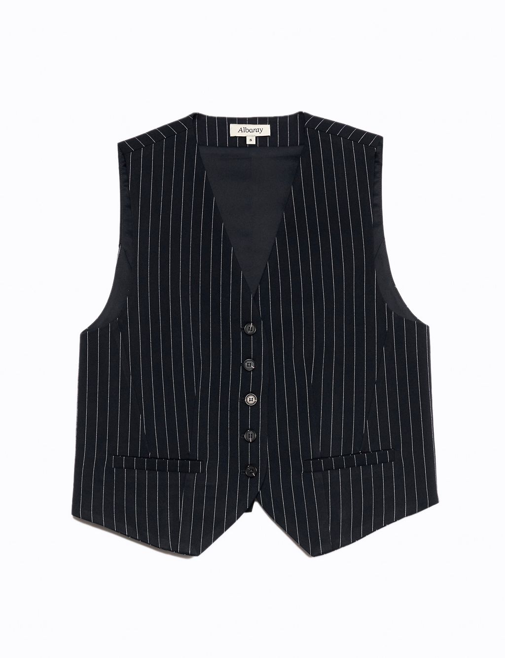 Tailored Pinstripe Single Breasted Waistcoat 1 of 5