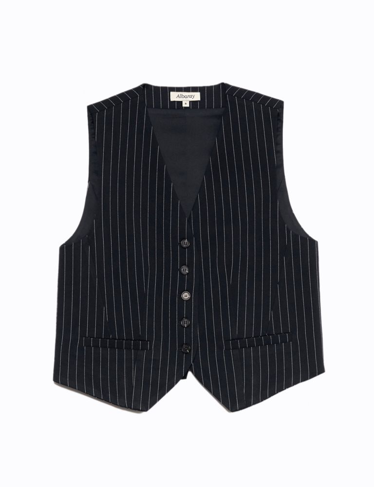 Tailored Pinstripe Single Breasted Waistcoat 2 of 5