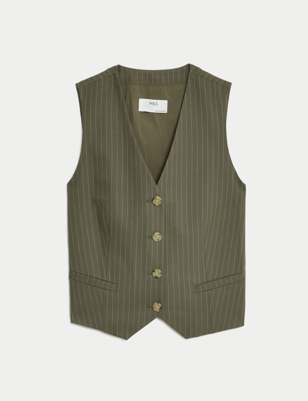 Tailored Pinstripe Waistcoat 1 of 6