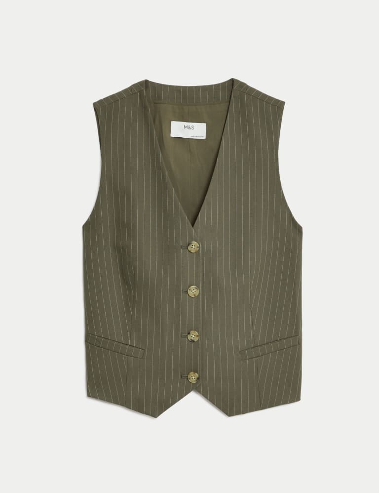 Tailored Pinstripe Waistcoat 2 of 6