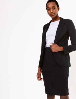 M&S Tailored Single Breasted Blazer - Black - US 4