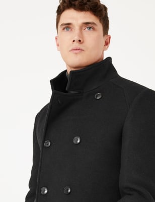 Tailored Wool Double Breasted Jacket M S Collection M S