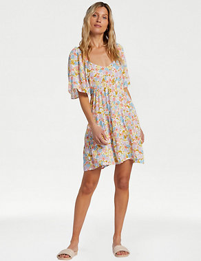 Take A Chance Floral Tiered Mini Dress Image 2 of 5