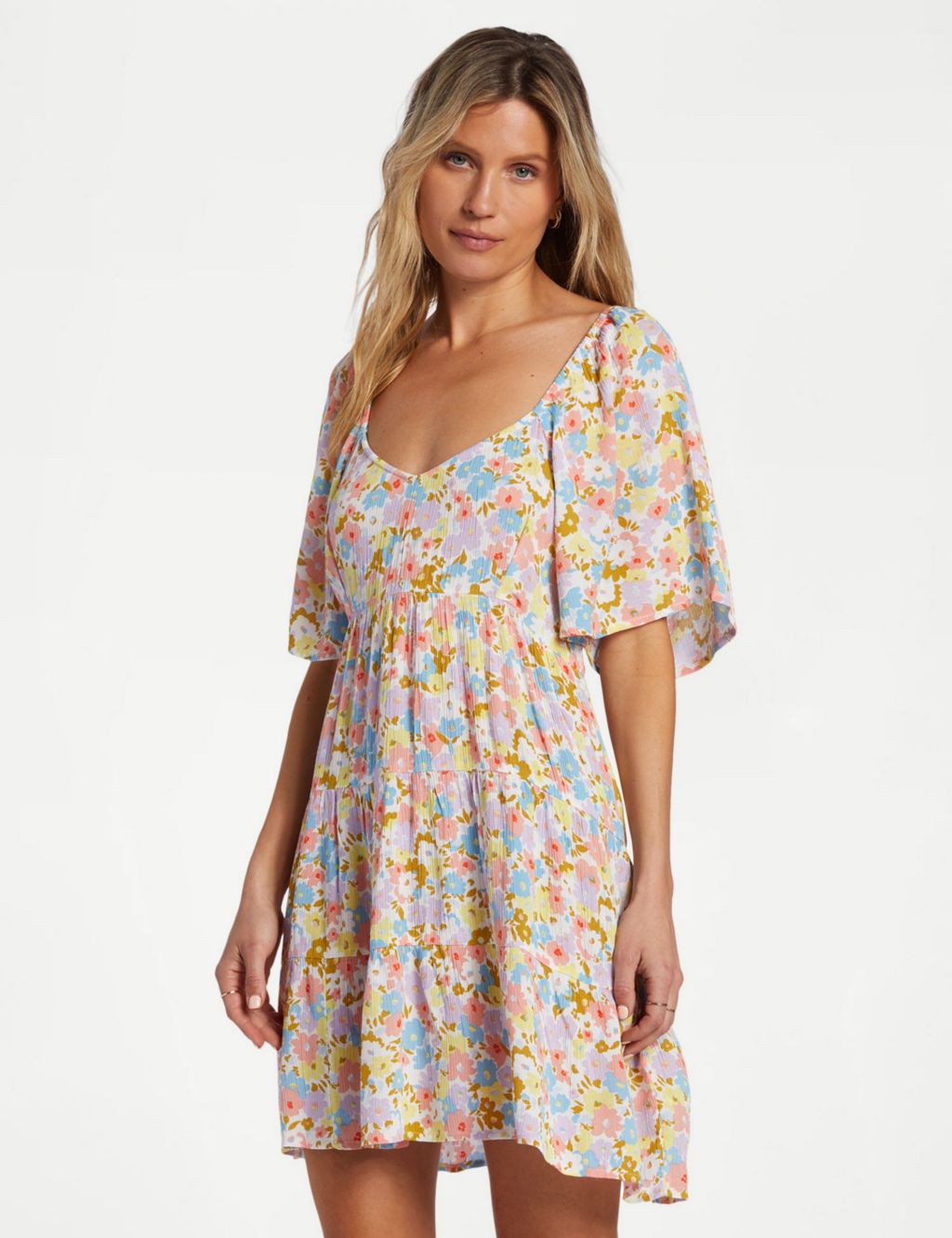 Take A Chance Floral Tiered Mini Dress 2 of 5