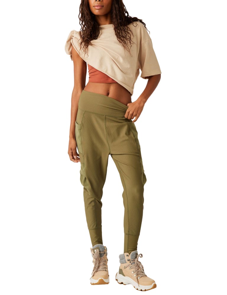 High-Waisted Fleece Cargo Jogger Pants for Girls