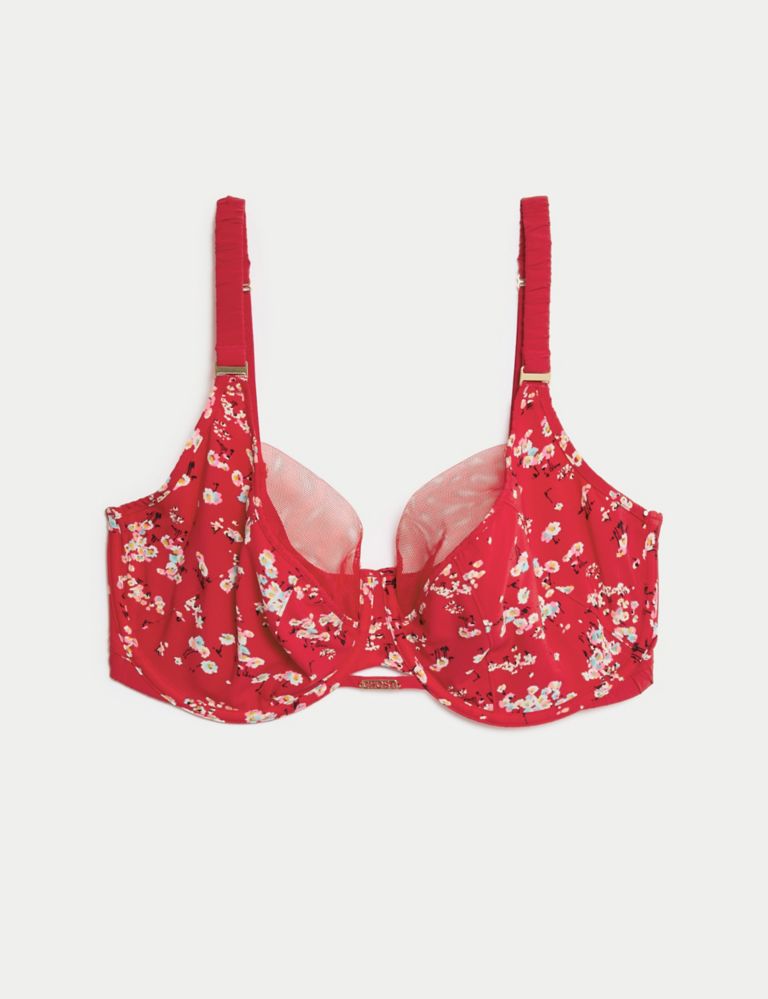 Tammy Floral Print Mesh Wired Full Cup Bra F-H | M&S X GHOST | M&S