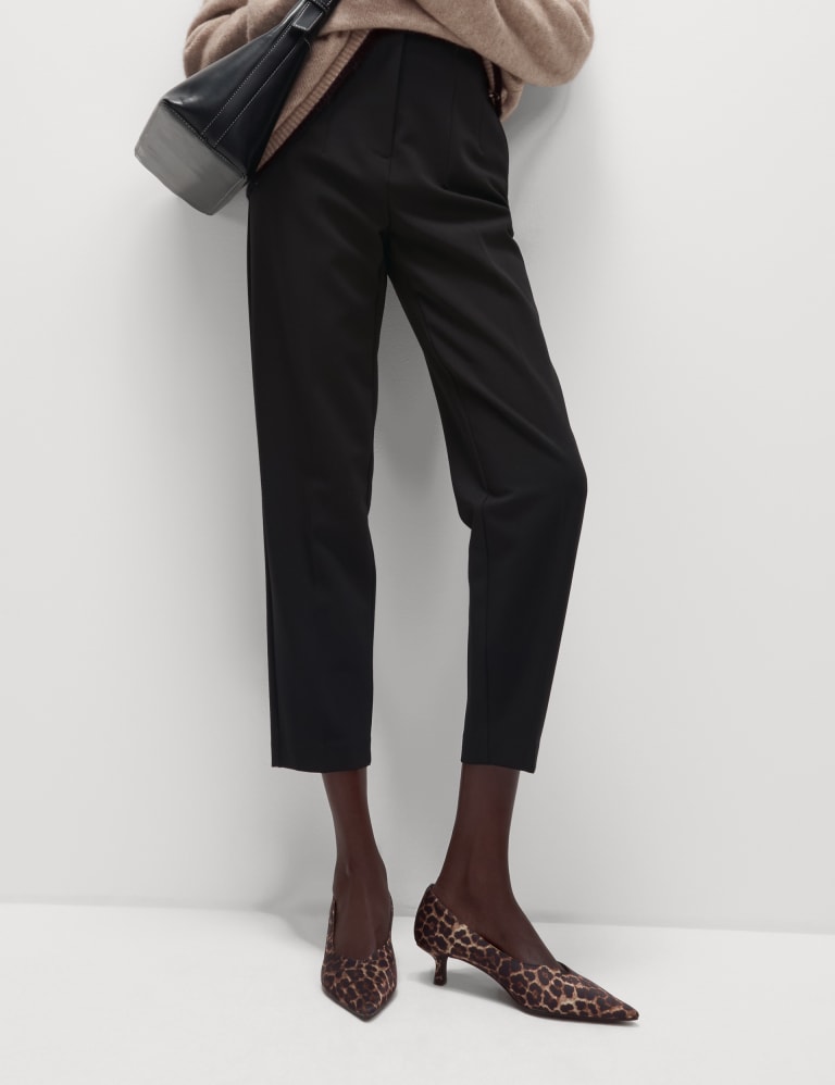 M&s black 2025 cropped trousers