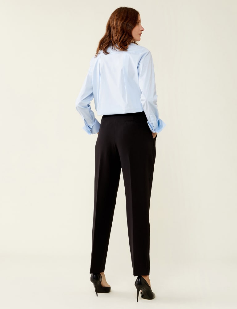 Wide leg store ankle grazer trousers