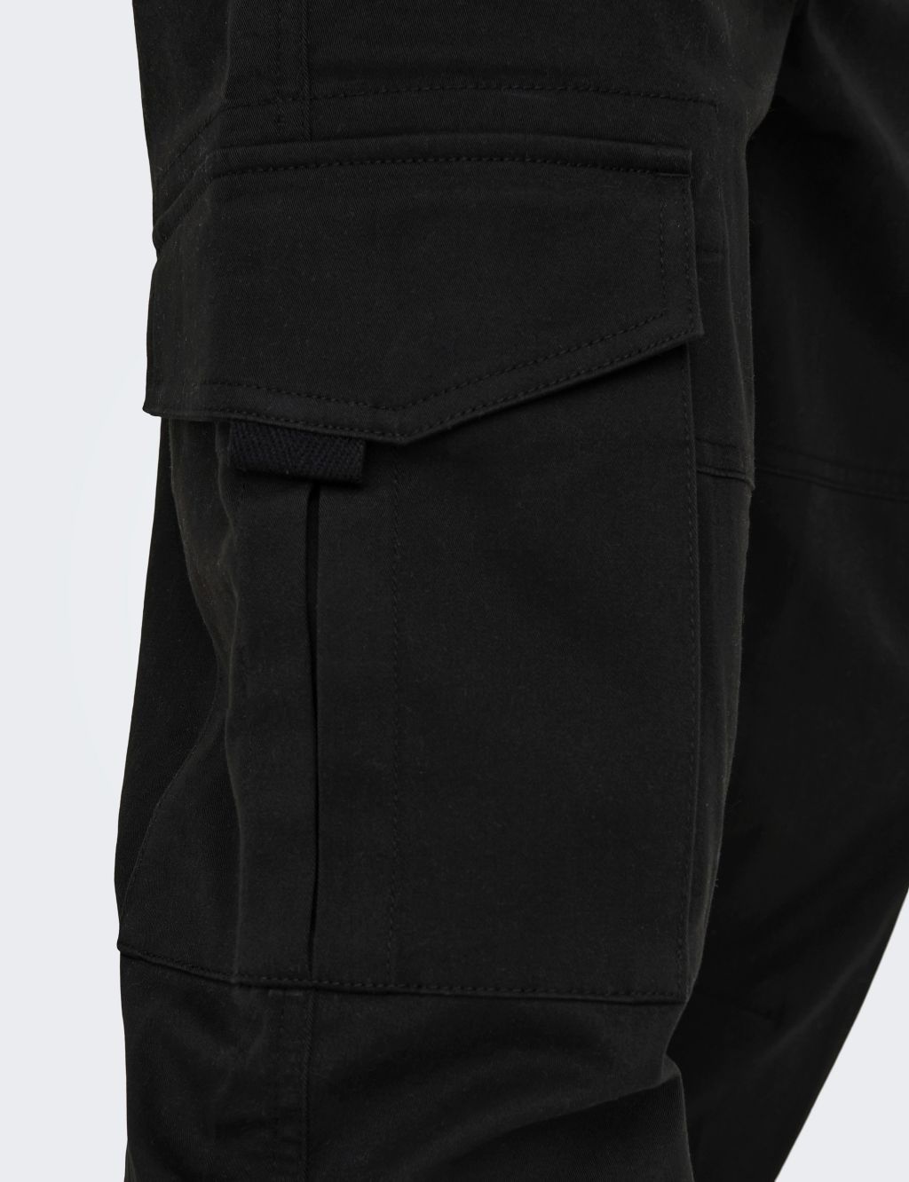 Only & Sons Black Slim Fit Cargo Trousers