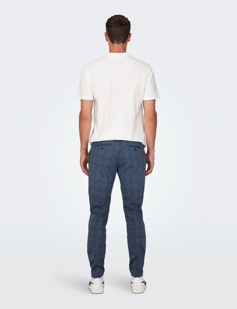 Tapered Fit Checked Trousers 4 of 6